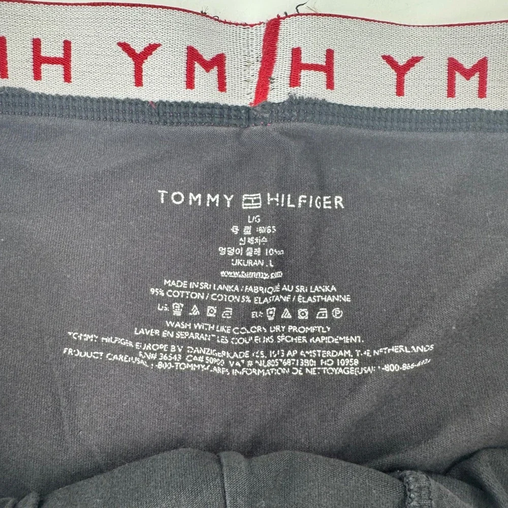 Tommy Hilfiger Mens Boxer Briefs Black‎ Red Logo Waistband Size L